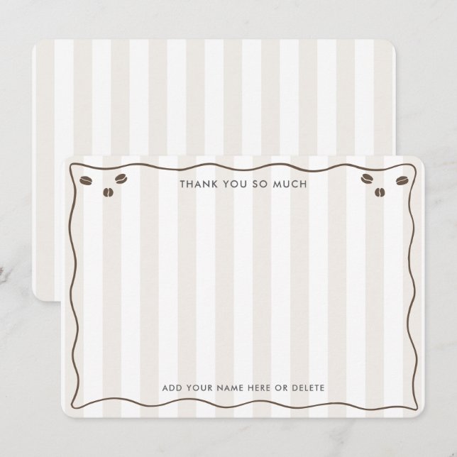 Cartão De Agradecimento Trendy Café Beans Espresso Martini Chá de panela (Frente/Verso)