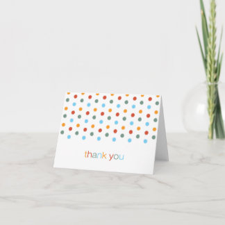 Cartão De Agradecimento Trendy Painted Polka Dots Thank You Note Card