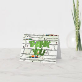 Cartão De Agradecimento Trens e Trilhos do Railway Kids 