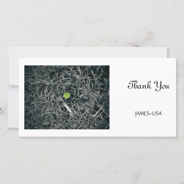 Cartão De Agradecimento trevo afortunado (Frente)