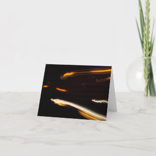 Cartão De Agradecimento Trilhas de Luz de Movimento Abstrato Longa Exposiç