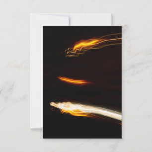Cartão De Agradecimento Trilhas de Luz de Movimento Abstrato Longa Exposiç