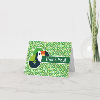 Cartão De Agradecimento Tropical Brazilian Toucan Geometric Bird Art
