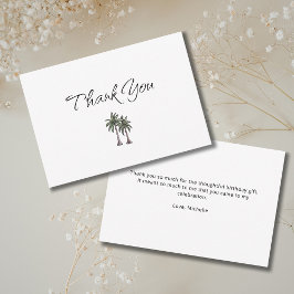 Cartão De Agradecimento Tropical Elegant Palm Trees Birthday Gift