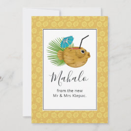 Cartão De Agradecimento Tropical Hawaii Tiki Totem Summer