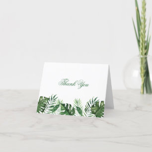 Cartão De Agradecimento Tropical Palm Leaf Folded Thank You Cards