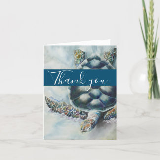 Cartão De Agradecimento Tropical Turtle Thank You Card