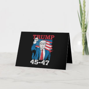 Cartão De Agradecimento Trump 45 47 Vintage Retro Bandeira dos EUA America