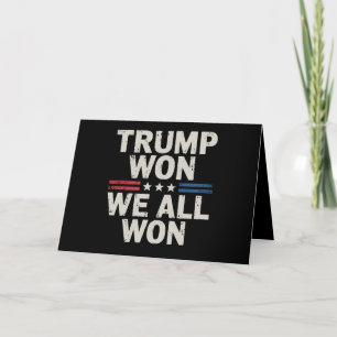 Cartão De Agradecimento Trump Ganhou Nós Todos Ganhamos Presidente 47 EUA