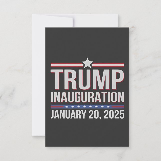 Cartão De Agradecimento Trump Inaguration Day Janeiro 20 2025 Presidente (Frente)