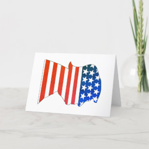 Cartão De Agradecimento Trump USA vermelho branco e azul