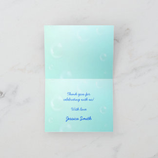 Cartão De Agradecimento Tubarão e Chá de fraldas de Kawaii