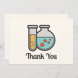 Cartão De Agradecimento Tubo de teste de química e copo