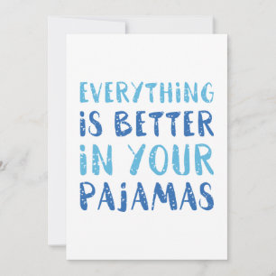 Cartão De Agradecimento Tudo Está Melhor Em Seu Pijama