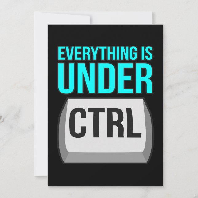 Cartão De Agradecimento Tudo Está Sob Controle da Tecnologia do Computador (Frente)