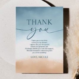 Cartão De Agradecimento Tudo o que Vejo é Amor Chuveiro de Noiva na Praia 