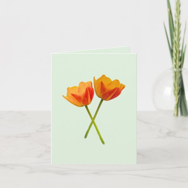Cartão De Agradecimento Tulipa Duplicada  (Frente)