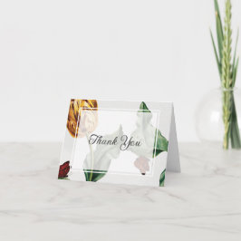 Cartão De Agradecimento Tulipa Floral Mínima Moderna