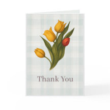 Cartão de Agradecimento Tulipa | Nota Floral Elega