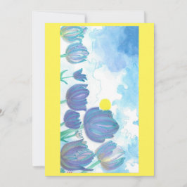 Cartão De Agradecimento Tulipas na Aquarela do Sol