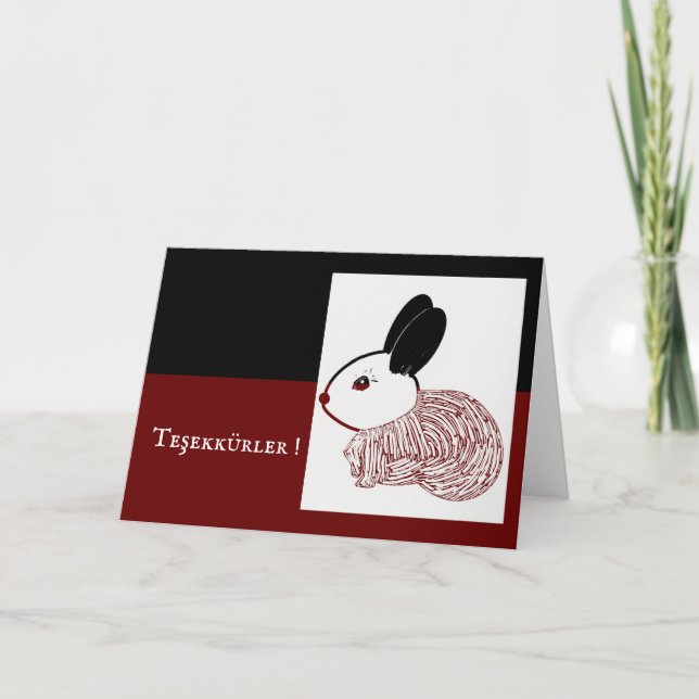 Cartão De Agradecimento turco (Frente)