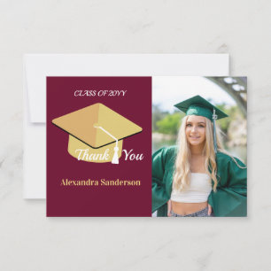 Cartão De Agradecimento Turma de Formatura de Foto Senior