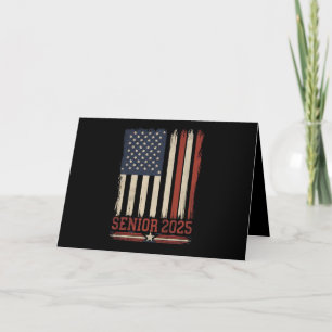 Cartão De Agradecimento Turma de formatura Senior 2025 Bandeira Americana