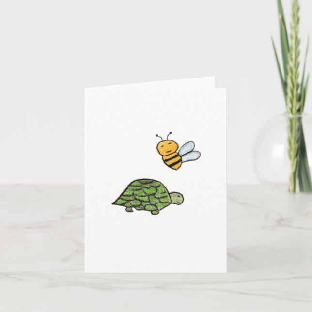 Cartão De Agradecimento Turtle Bumblebee (Frente)
