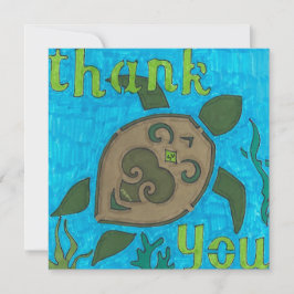 Cartão De Agradecimento Turtle Dreams Obrigado