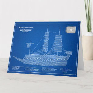 Cartão De Agradecimento Turtle Ship Geobukseon - Ship Blueprint ABD