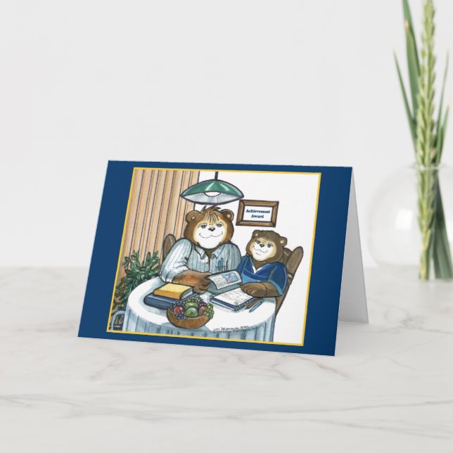 Cartão De Agradecimento Tutor/Cartão de Escola Doméstica (Frente)