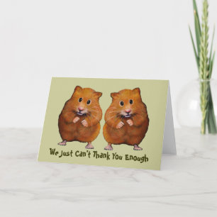 CARTÃO DE AGRADECIMENTO TWO HAMSTERS THANK YOU CARD
