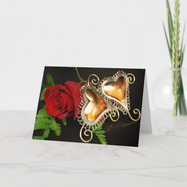 Cartão De Agradecimento Two Hearts (Frente)