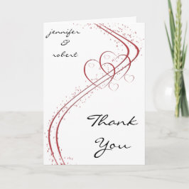 Cartão De Agradecimento Two Hearts as One Thank You card