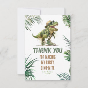 Cartão De Agradecimento Tyronassaurus Rex Dinosaur Aniversário Obrigado Fo