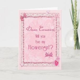 Cartão De Agradecimento Um artesanato para a Flower Girl