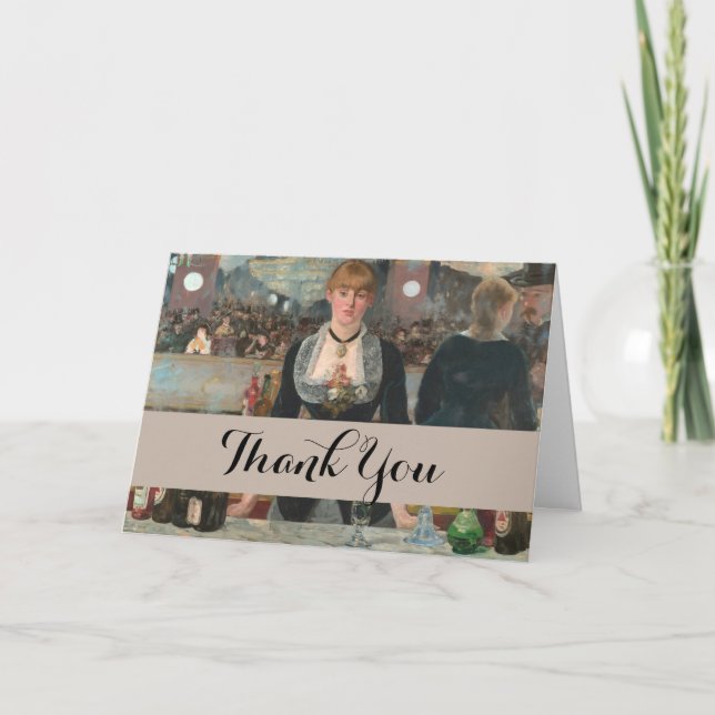 Cartão De Agradecimento Um Bar no Manet Folies-Bergère Edouard (Frente)