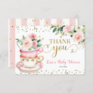 Cartão De Agradecimento Um Bebê está criando Chá de fraldas de festas de c