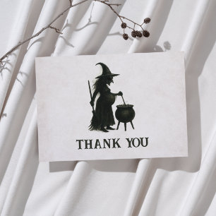 Cartão De Agradecimento Um Bebê Está Fazendo Chá de fraldas De Halloween