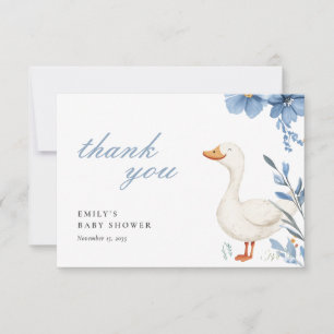 Cartão De Agradecimento Um Bobo de Chá de fraldas de Gansos