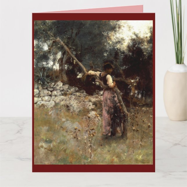 Cartão De Agradecimento Um Capriote, John Sargent 1878 (Frente)