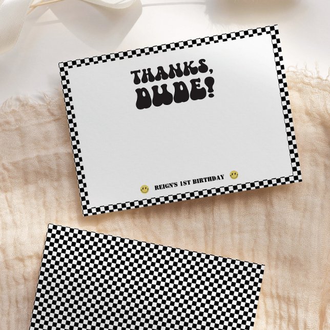 Cartão De Agradecimento Um Cara Feliz | primeiro aniversario Para Crianças (Criador carregado)