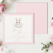 Um Chá de Bebê de Coelhinho Rosa Xadrez