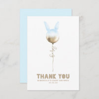 Um Chá de fraldas De Balão De Bunny Pequeno Obriga