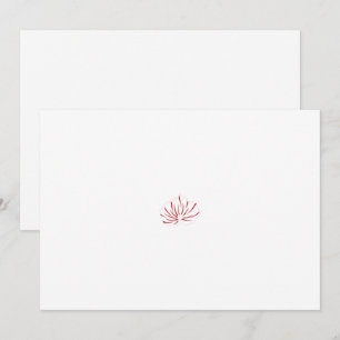 Cartão De Agradecimento Um design floral vermelho e preto vibrante com