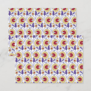 Cartão De Agradecimento Um design vibrante com creme amarelo e laranja