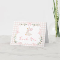 Um ganso bobo Coquette Rosa Xadrez 1º Aniversário