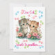 Cartão De Agradecimento Um Gato Leva Outro - Gatinho e Flores Cutes (Verso)