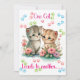 Cartão De Agradecimento Um Gato Leva Outro - Gatinho e Flores Cutes (Frente)