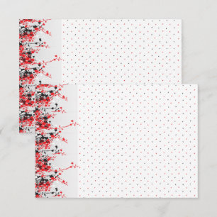 Cartão De Agradecimento Um intricado desenho floral em preto e branco colo